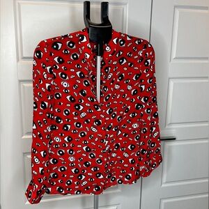 Alice + Olivia Red Eye Motif Jacket